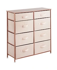 mDesign Tall Storage Dresser Furniture, 8 Slim Fabric Drawers