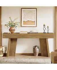 Tribesigns 70.9-Inch Long Console Table, Farmhouse Narrow Entryway Table Behind the Couch