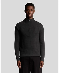 Lyle & Scott Men's Ribbed Half Zip Sweater