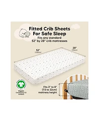 KeaBabies Lyra Muslin Crib Sheets for Boys, Girls, 2pk 52x28 Cotton Baby Mattress Fitted, Soft, Breathable