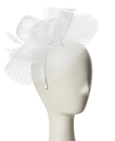 August Hats Pleated Crinoline Bow-Detail Fascinator Hat