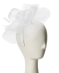 August Hats Pleated Crinoline Bow-Detail Fascinator Hat