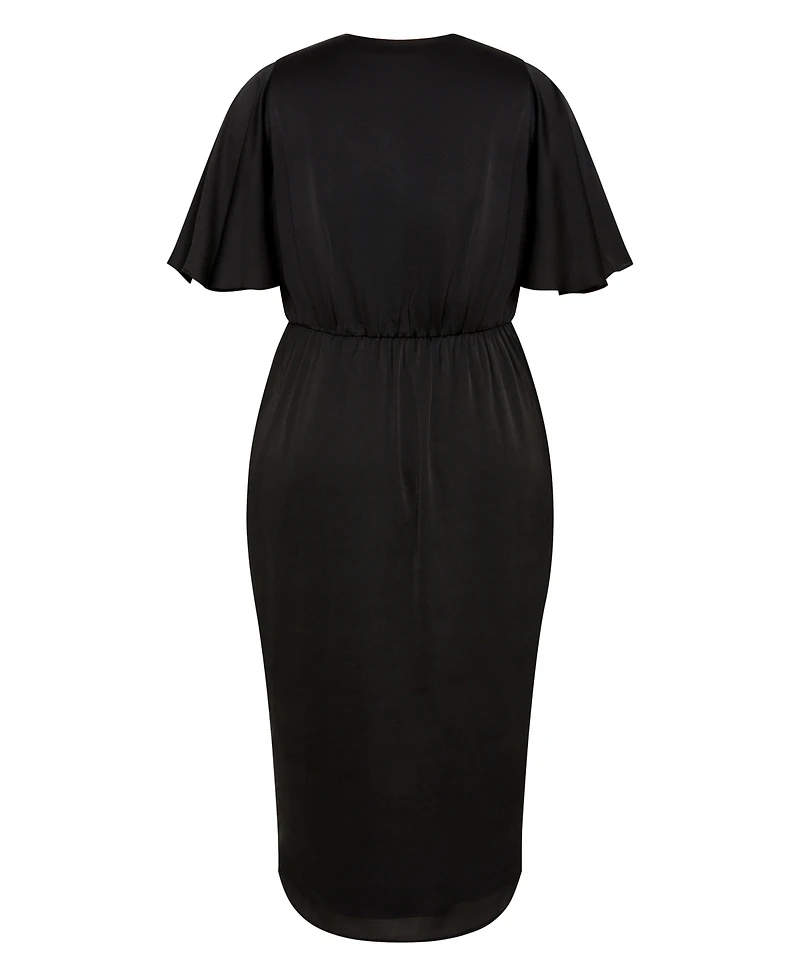 City Chic Women's Plus Soft Ruffle Dress