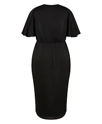 City Chic Women's Plus Soft Ruffle Dress