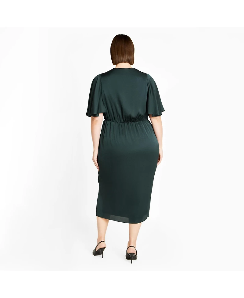 City Chic Women's Plus Soft Ruffle Dress