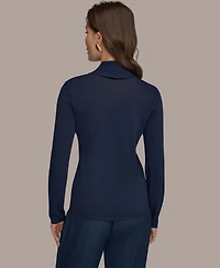 Donna Karan New York Women's Long-Sleeve V-Neck Sweater