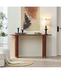 Streamdale Furniture Narrow Console Table with Stainless Steel Legs, Modern Design