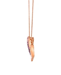 Le Vian White Sapphire (7/50 ct. t.w.) and Pink Sapphire Ombre (19/25 ct. t.w.) Pendant Necklace in 14k Strawberry Gold