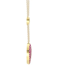 Macy's Ruby (1-1/2 ct. t.w.) & Diamond (1/20 ct. t.w.) Heart Pendant Necklace in 14k Yellow Gold