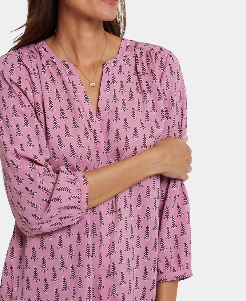 Nydj Women's Pintuck 3/4 Sleeve Top