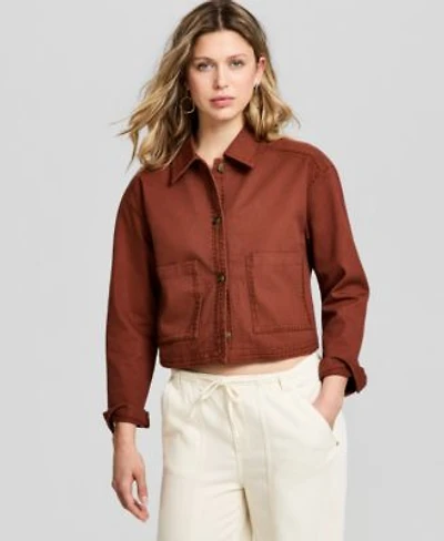 Now This Womens Whipstitched Cropped Jacket Macys Exclusive