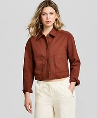Now This Womens Whipstitched Cropped Jacket Macys Exclusive