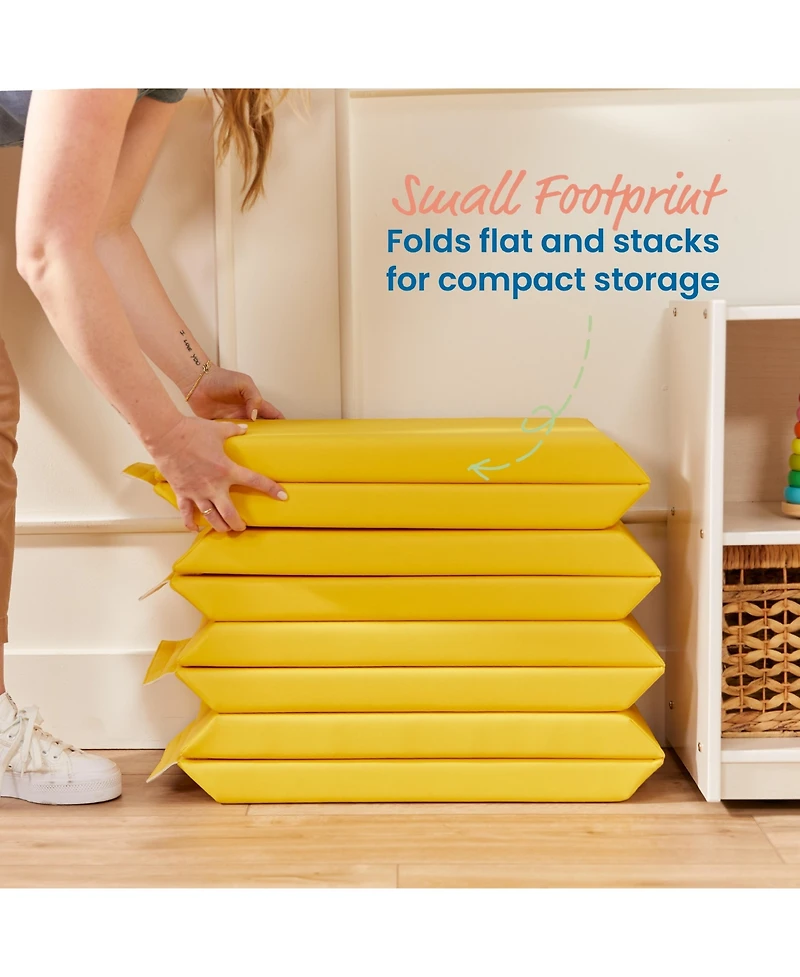 ECR4Kids SoftZone Play Patch Toy Bins, Yellow, 2-Pack