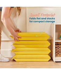 ECR4Kids SoftZone Play Patch Toy Bins, Yellow, 2-Pack