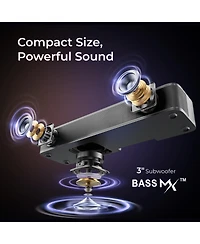 Ultimea 2.1ch Compact Sound Bar for Tv, 3-Inch Built-in Subwoofer, App Control, 120W Peak Power, Bluetooth 5.4 Tv Sound Bar, Poseidon M20