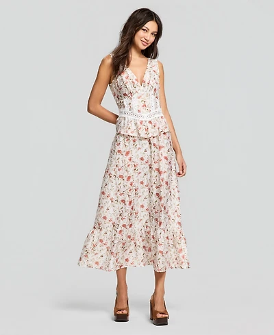 And Now This Women's Corset Peplum Maxi Dress, Macy's Exclusive