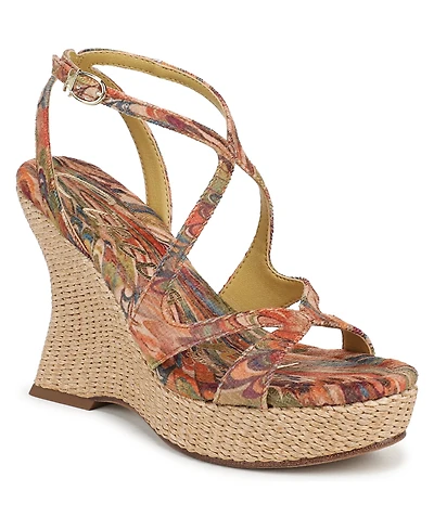 Circus Ny by Sam Edelman Women's Trina Woven Platform Wedge Sandals