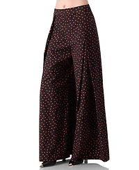 Ivonne Women's Wide-Leg Polka Dot Pants
