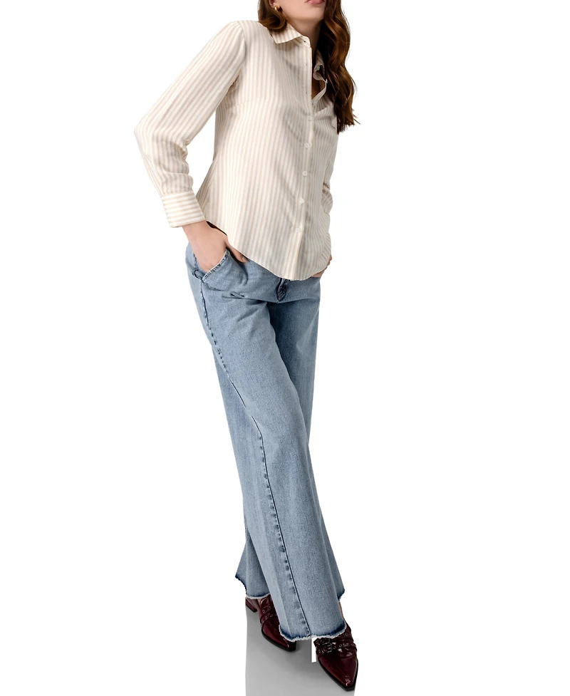 Ivonne Women's Classic Striped Shirt