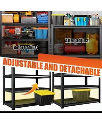 Yigii Heavy Duty 5-Tier Adjustable Metal Shelving for Us Homes