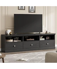 gaomon 70in Tv Stand for TVs up to 80", Mid Century Modern Entertainment Center with Storage Drawer and Open Shelves