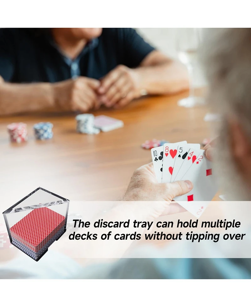 Gse Games & Sports Expert Deck Clear Acrylic Discard Trays