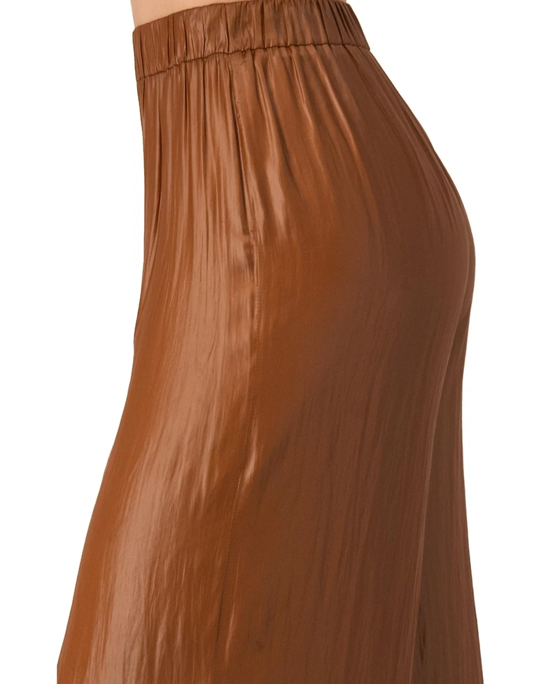 Ivonne Women's Satin Wide-Leg Trousers