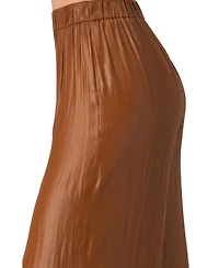 Ivonne Women's Satin Wide-Leg Trousers