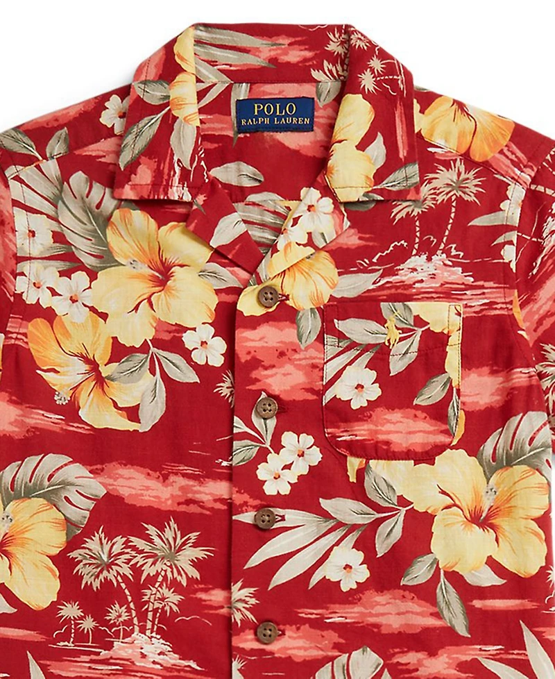Polo Ralph Lauren Boys' 2-7 Floral-Print Shirt & Shorts, 2-Piece Set