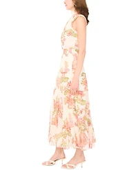 Msk Women's Sleeveless Mock Neck Maxi Dress