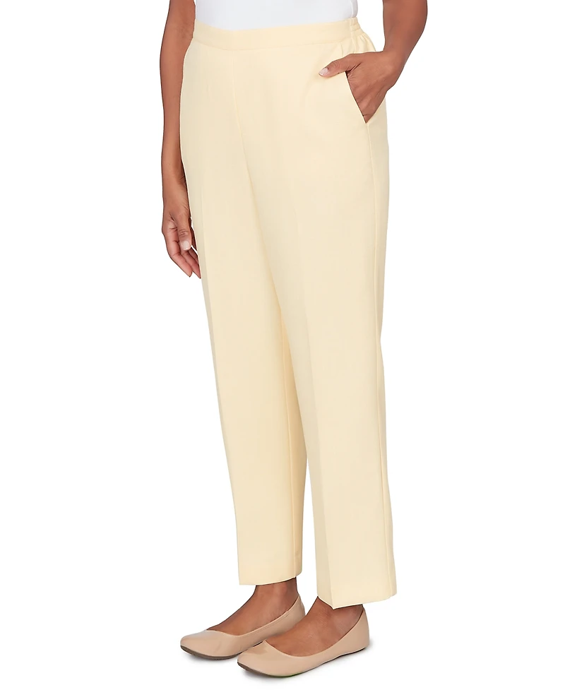 Alfred Dunner Petite Al Fresco Tailored Flat Front Pants