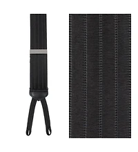 Trafalgar Big and Tall Jefferson Brushed Pinstripe Elastic Formal End Suspenders