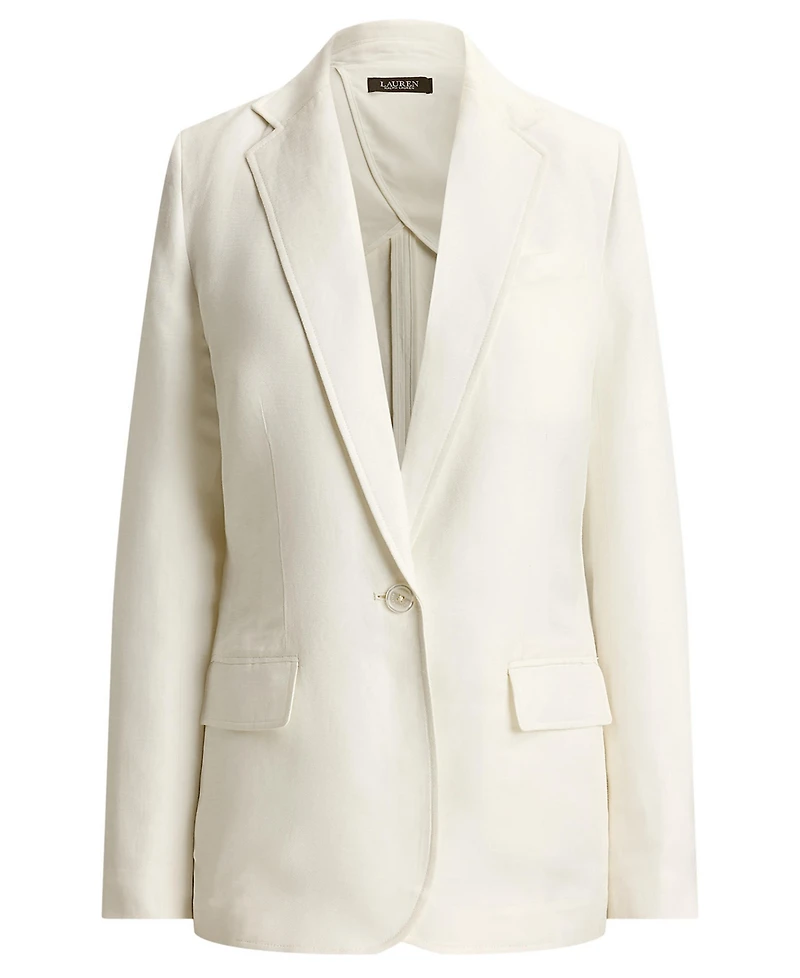 Lauren Ralph Petite Notch Lapel Twill Blazer