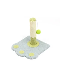 Aostirmotor Paw Print Cat Scratching Post with Tree, Suitable for Indoor Kittens and Adult Cats