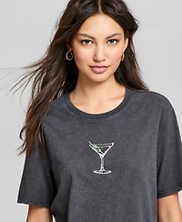 And Now This Women's Martini Graphic T-Shirt, Macy's Exclusive