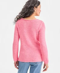 Style & Co Petite Boat Neck Tape Yarn Sweater, Macy's Exclusive