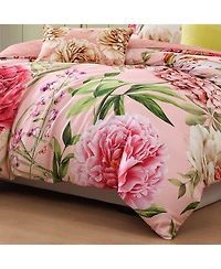 Bebejan Spring Forever Bedding 100% Cotton Sateen 5 Piece Queen Size Reversible Comforter Set