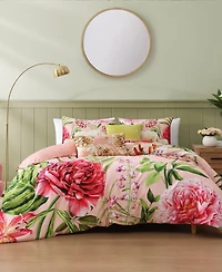 Bebejan Spring Forever Bedding 100% Cotton Sateen 5 Piece Queen Size Reversible Comforter Set