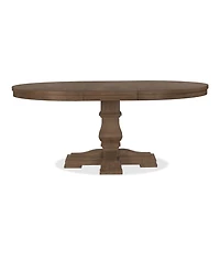 Furniture Alverton 7-Pc. Wood Round Table and 6 Upholstered Side Chairs Dining Set