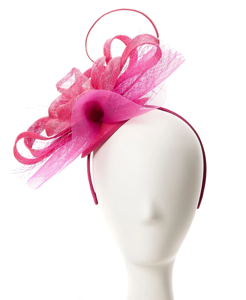 August Hats Sinamat Swirl Net Fascinator Hat