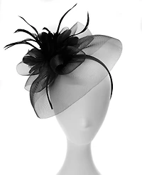 August Hats Feather Flower Net Fascinator Hat