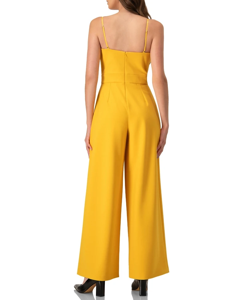 Ivonne Women's Wide-Leg Yellow Jumpsuit
