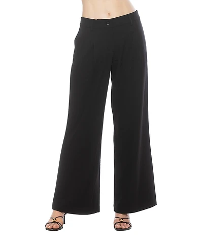 Alexia Admor Women's Quinn Pleated Wide Leg Pants