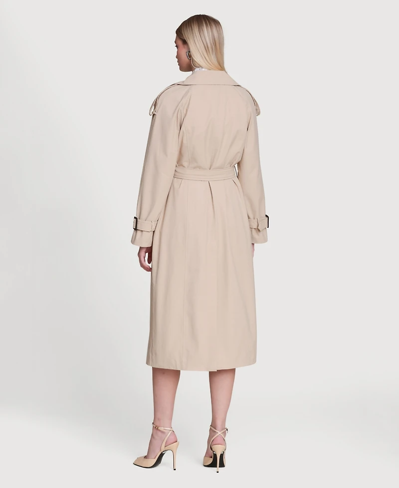 Avec Les Filles Women's Double Breasted Maxi Trench Coat