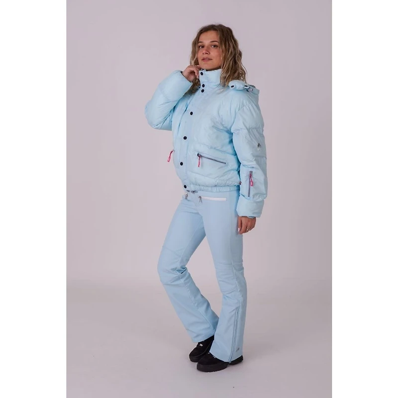Women's Ice Blue Chic Puffer Jacket