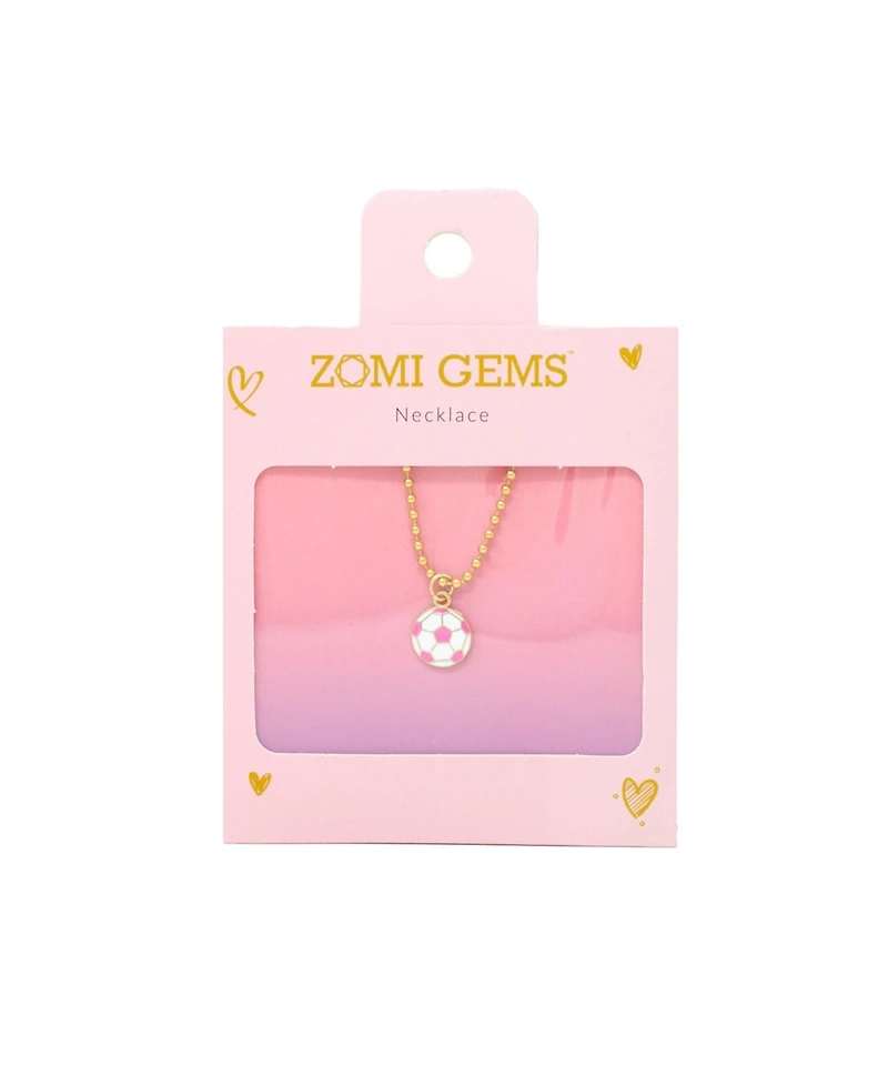 Zomi Gems Soccer Ball Necklace