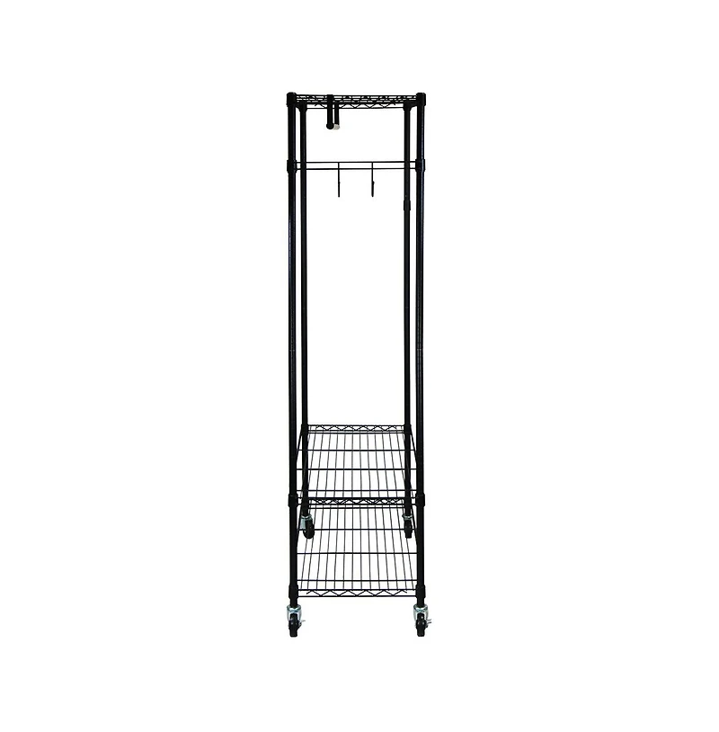 Oceanstar Garment Rack with Adjustable Shelves with Hooks