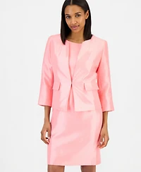 Le Suit Women's Open-Front Jacket & Sleeveless Sheath Dress