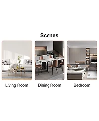 Streamdale Furniture Modern Gray Pu Leather Dining Chairs (Set of 2)