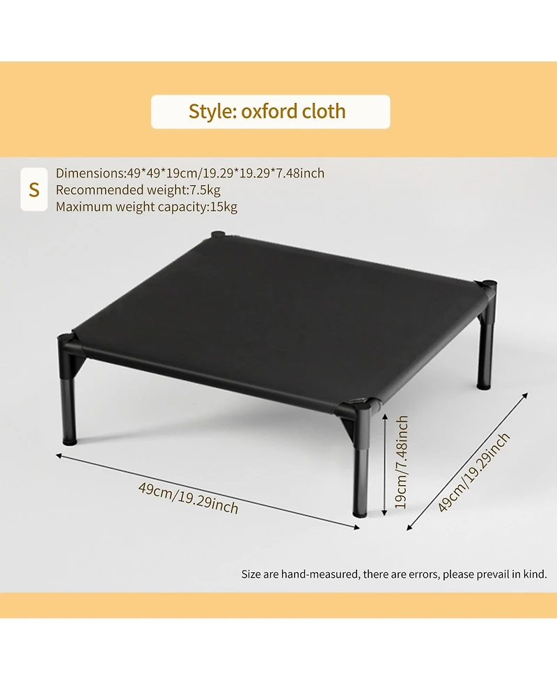 Aostirmotor Oxford Fabric Pet Bed in Black